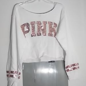 PINK glitter crop top